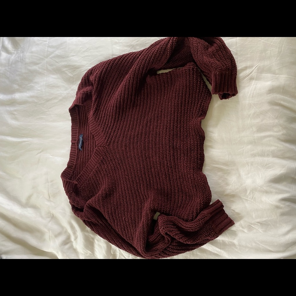 Purple cropped sweater